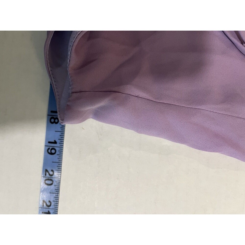 Everly Lavender Purple Pixie Mini Dress Fairycore Sheer Babydoll Bow Twee - L - Picture 9 of 11